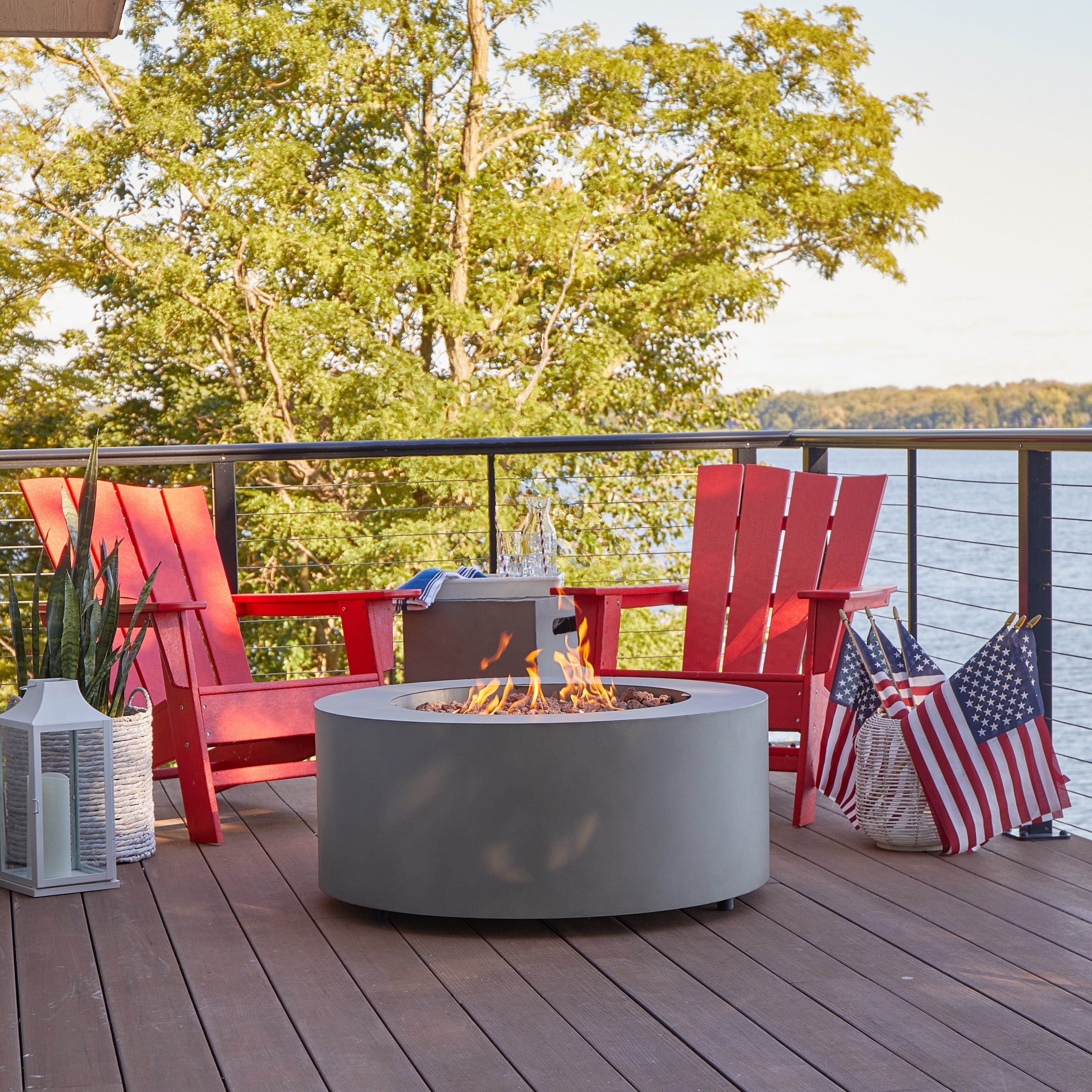 A Gas Fire Pit on a Wood Deck? – Real Flame