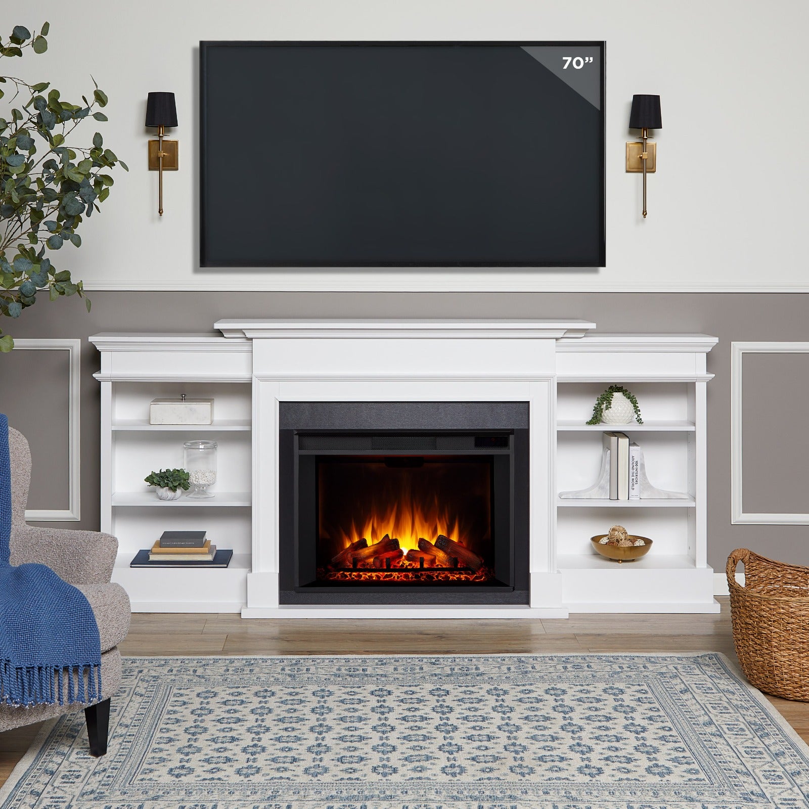 Ashton Grand Electric Fireplace TV Stand - Real Flame