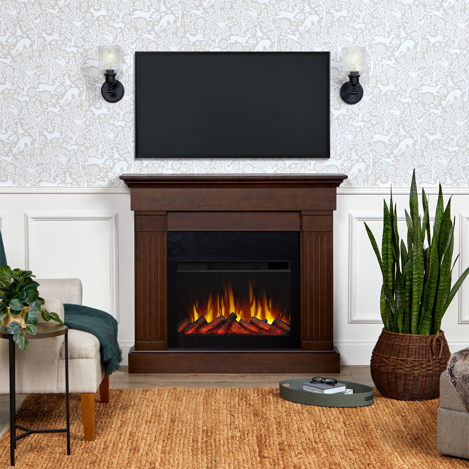 Crawford Slim Electric Fireplace - Real Flame
