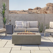 Aegean 42" Rectangle Propane or Natural Gas Fire Pit Table - Real Flame