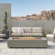 Aegean 70" Rectangle Propane or Natural Gas Fire Pit Table - Real Flame
