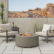 Aegean Round Propane or Natural Gas Fire Pit Table - Real Flame
