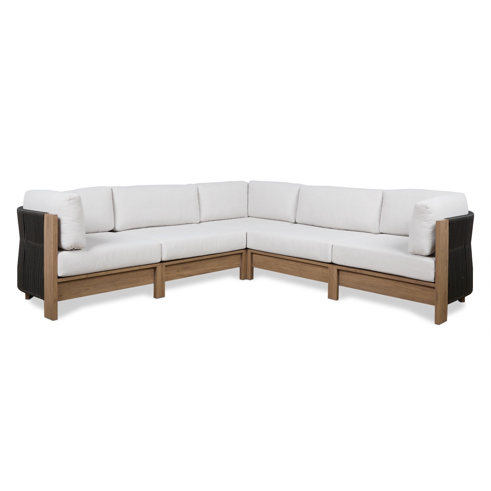 Stratton Outdoor 5 - Piece Modular Sectional With Sunbrella® Cushions - Real Flame