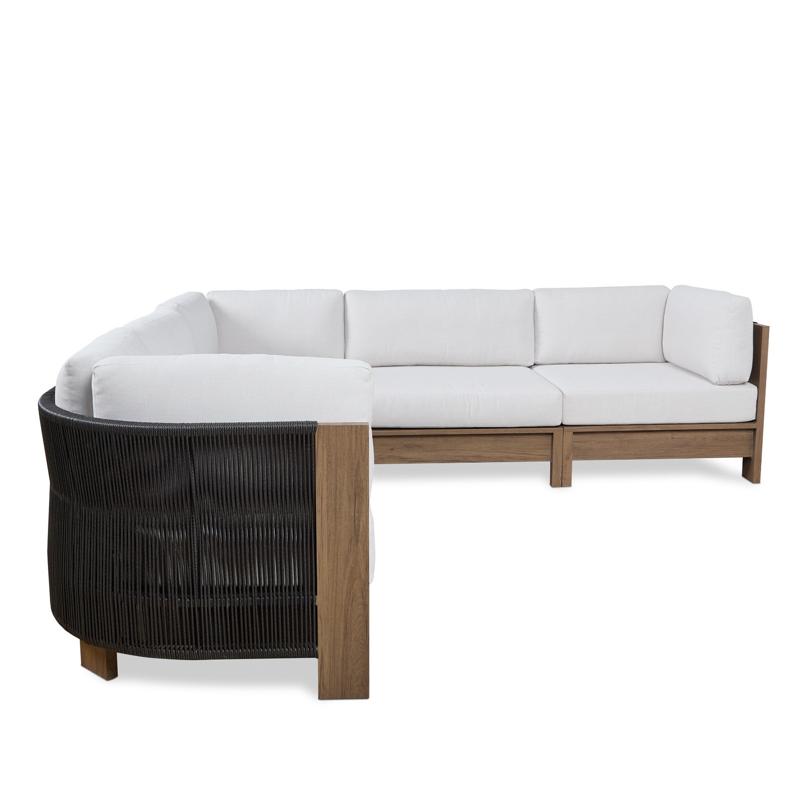 Stratton Outdoor 5 - Piece Modular Sectional With Sunbrella® Cushions - Real Flame