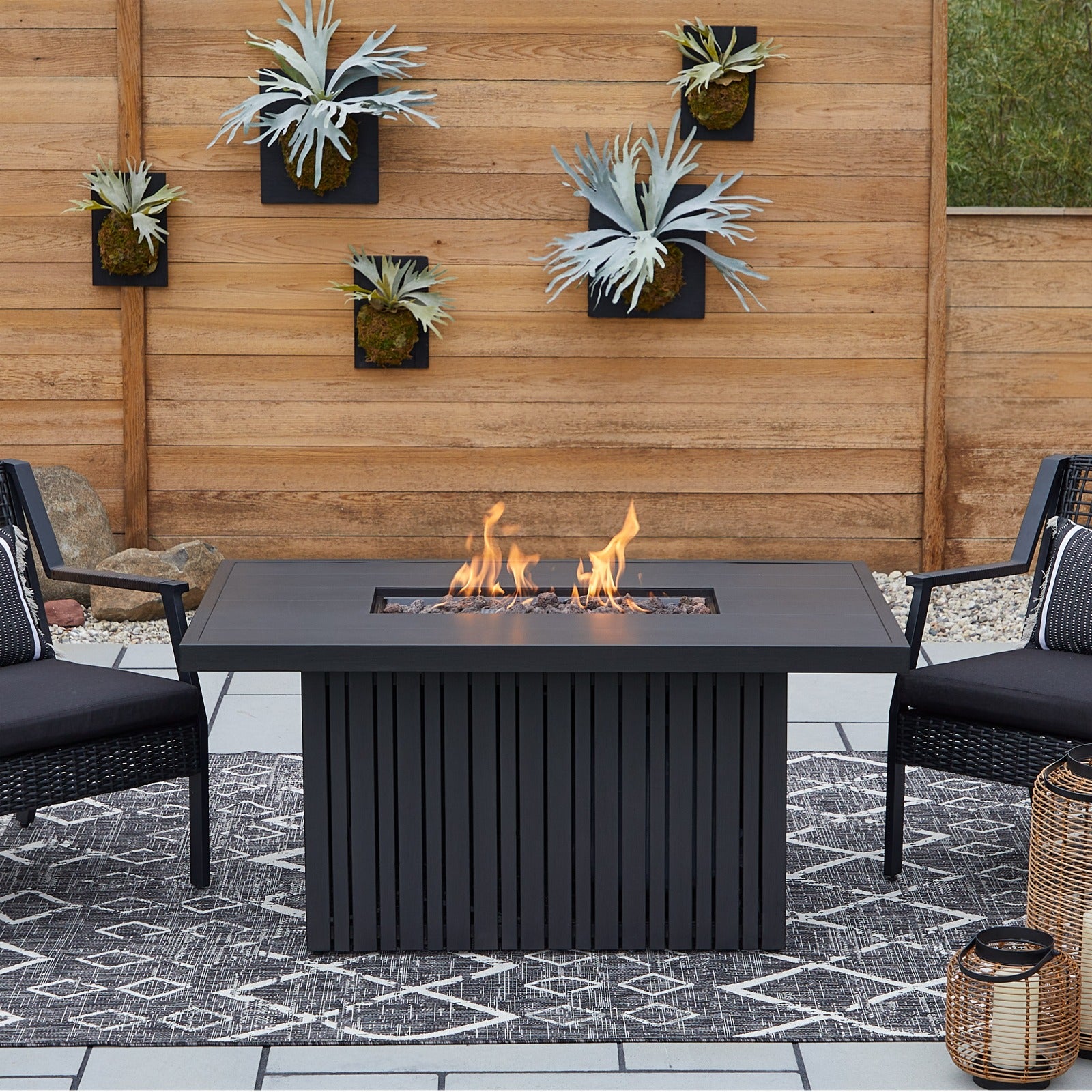 Calvin Fire Pit Table With Hidden Propane Tank - Real Flame