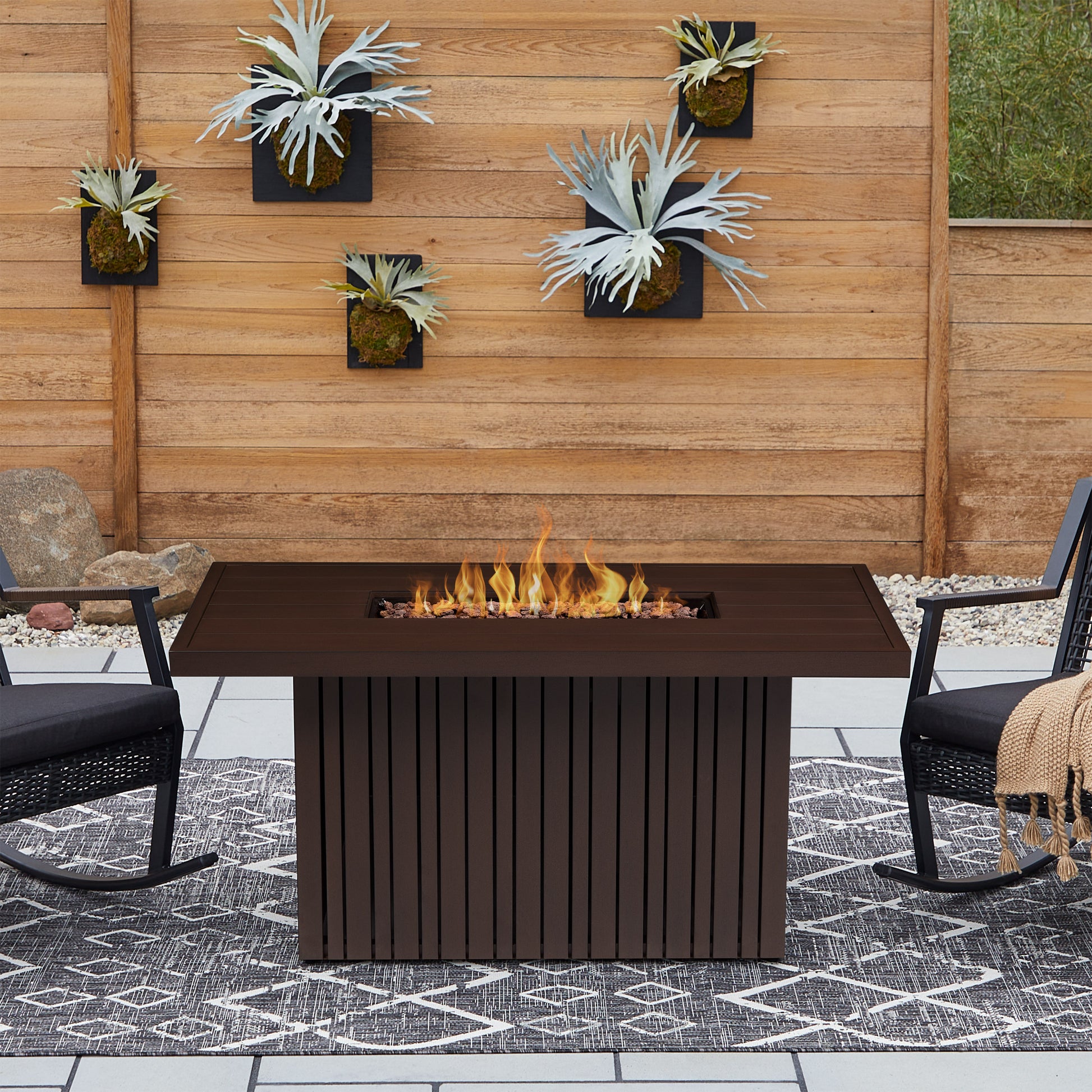 Calvin Fire Pit Table With Hidden Propane Tank - Real Flame