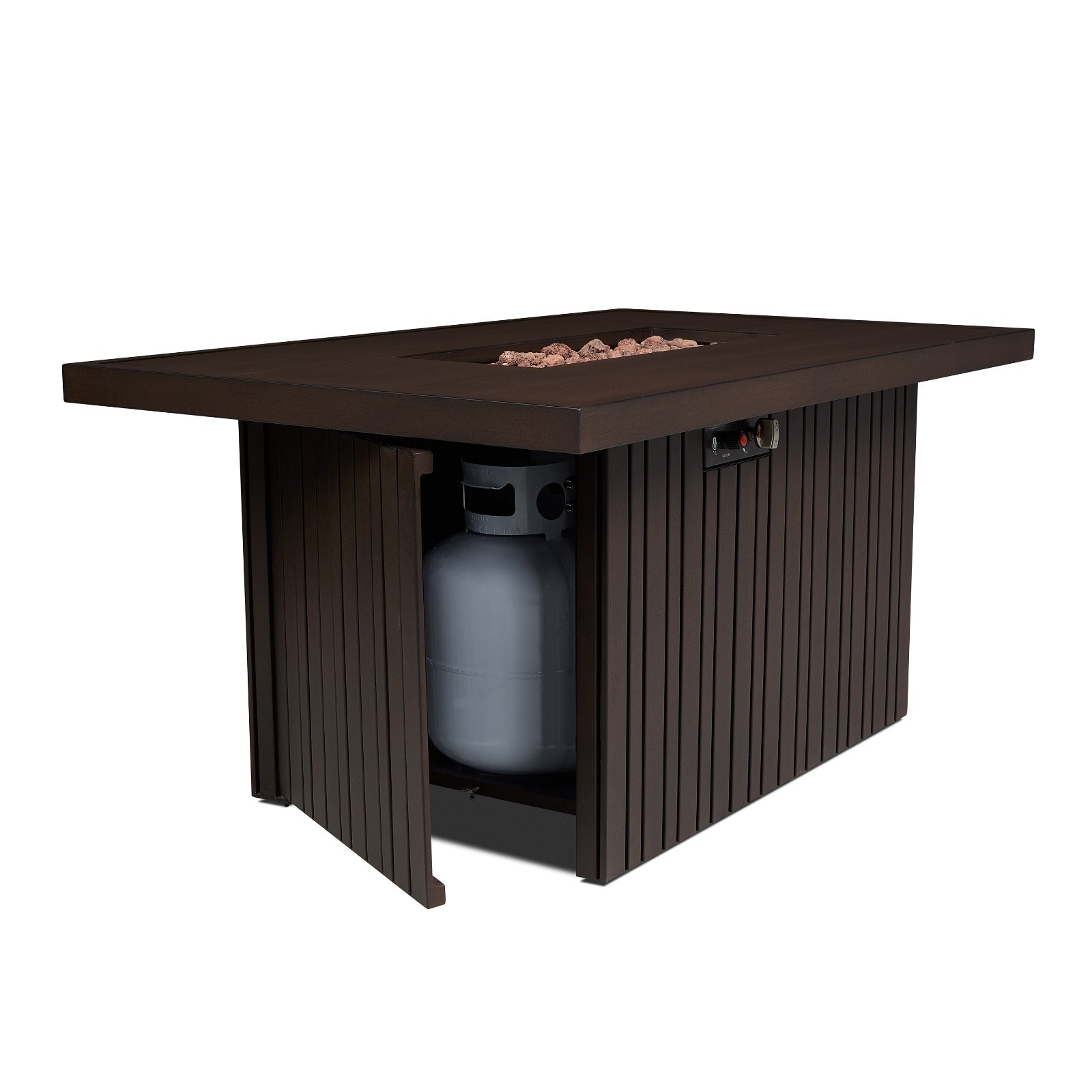 Calvin Fire Pit Table With Hidden Propane Tank - Real Flame