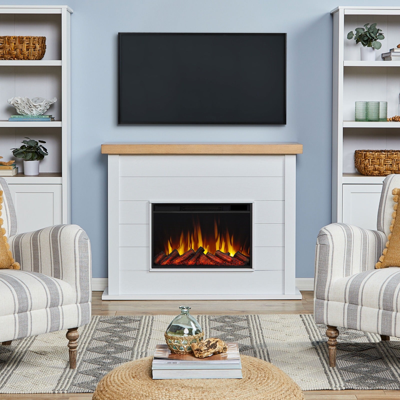 Marshall Slim Electric Fireplace - Real Flame