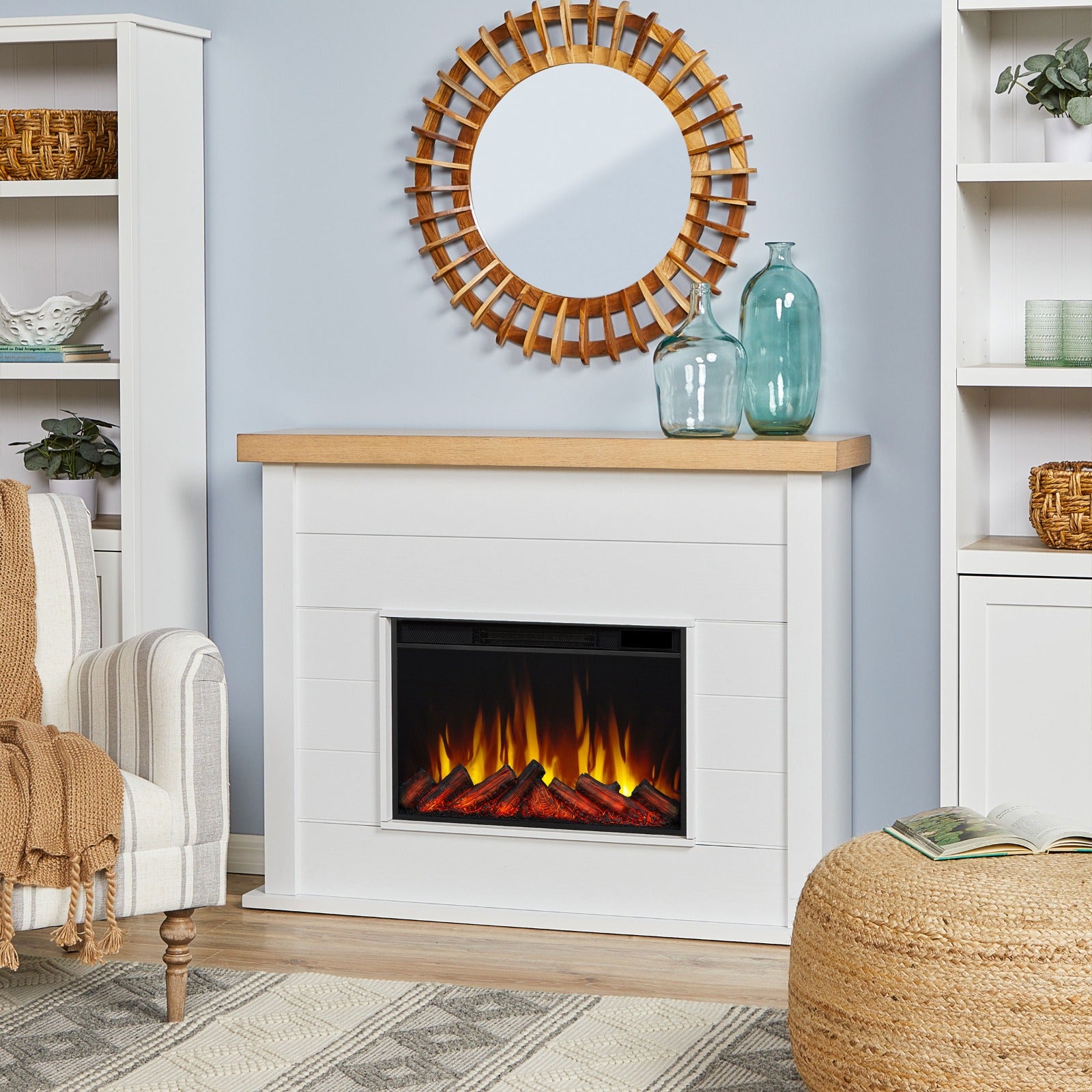 Marshall Slim Electric Fireplace - Real Flame