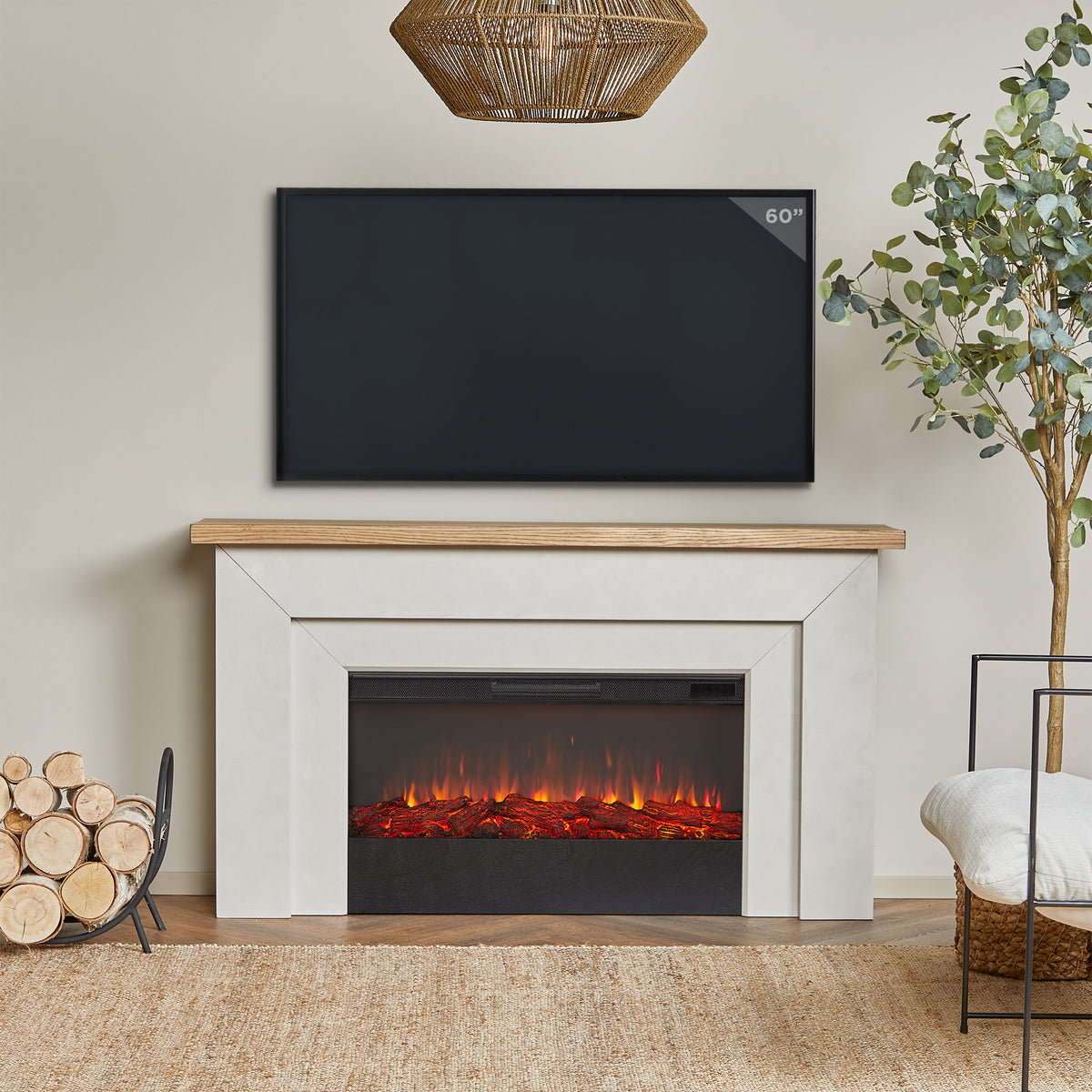 Malie Landscape Electric Fireplace - Real Flame