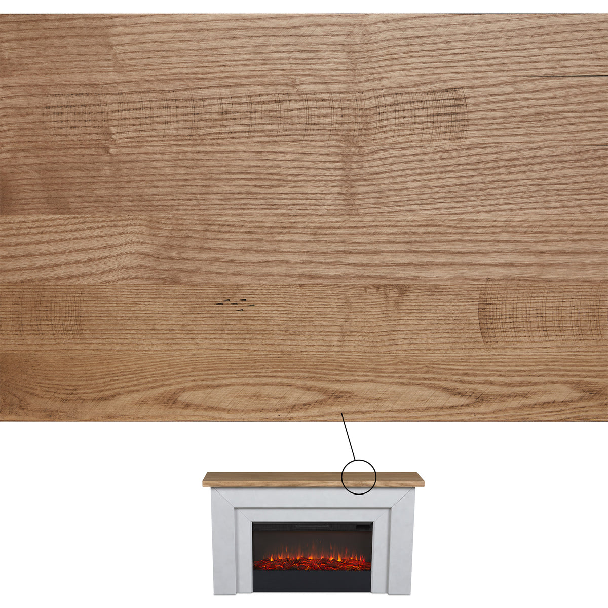 Malie Landscape Electric Fireplace - Real Flame