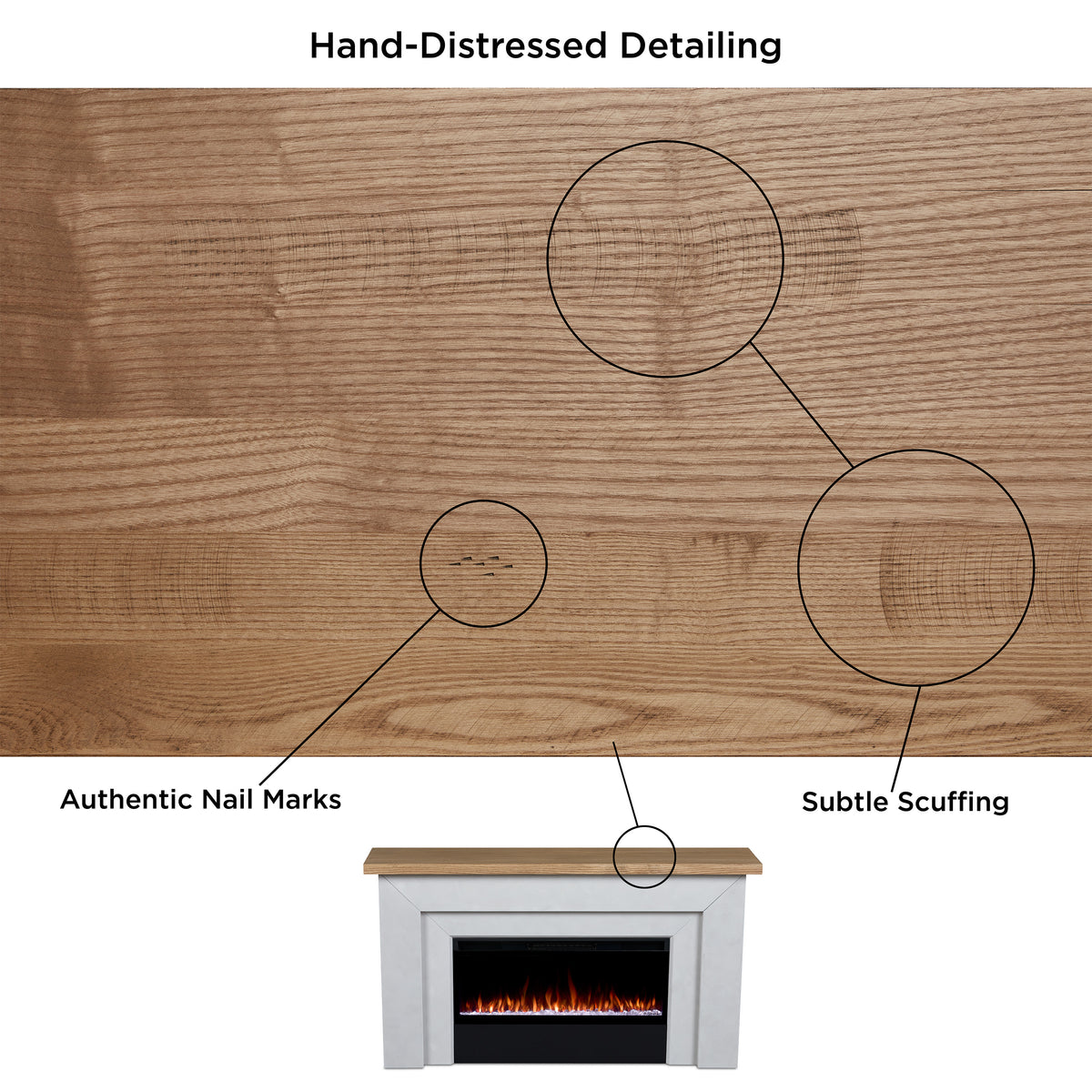 Malie SMART Landscape Electric Fireplace - Real Flame