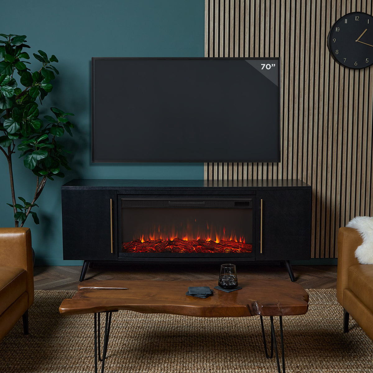 Morris Landscape Electric Fireplace TV Stand - Real Flame