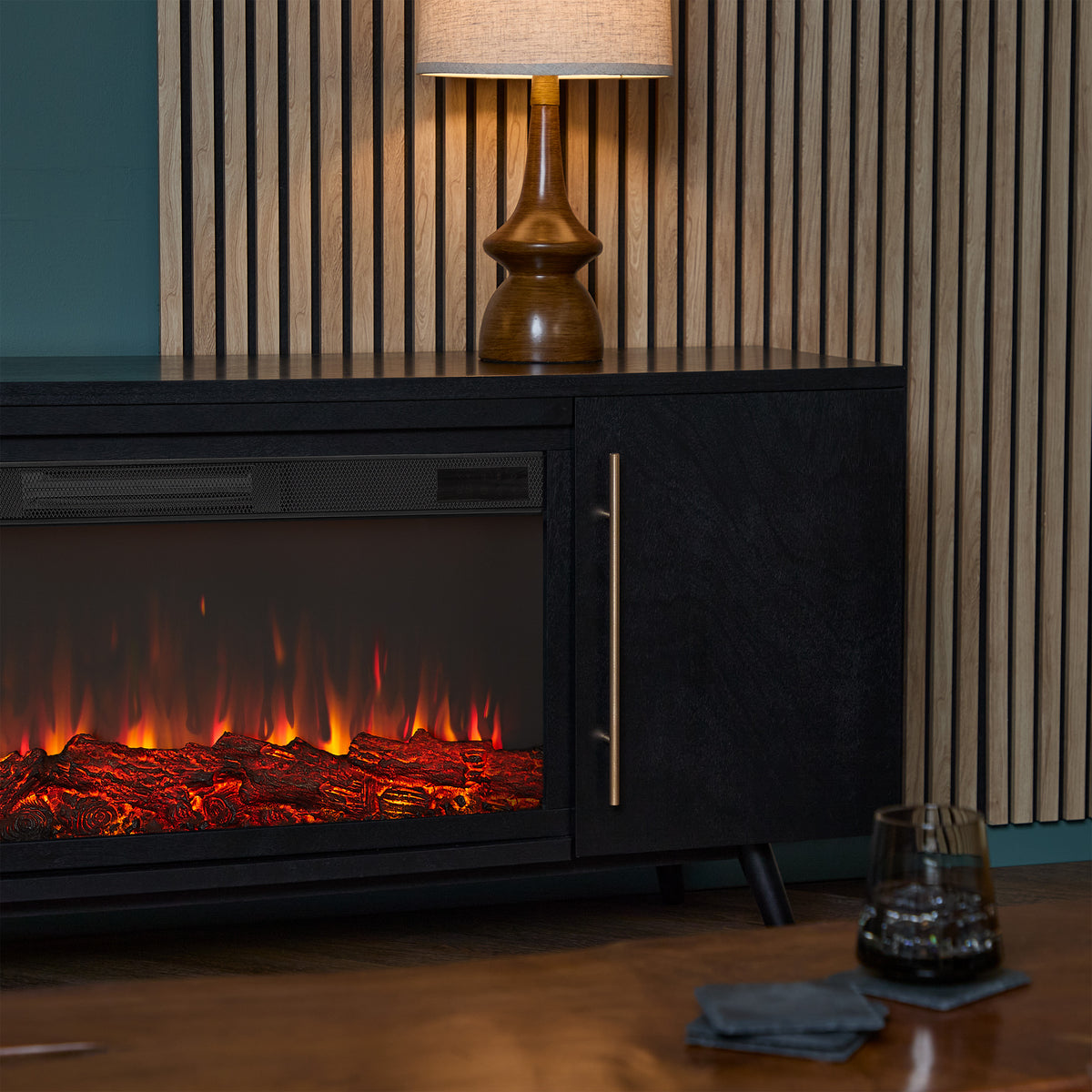Morris Landscape Electric Fireplace TV Stand - Real Flame