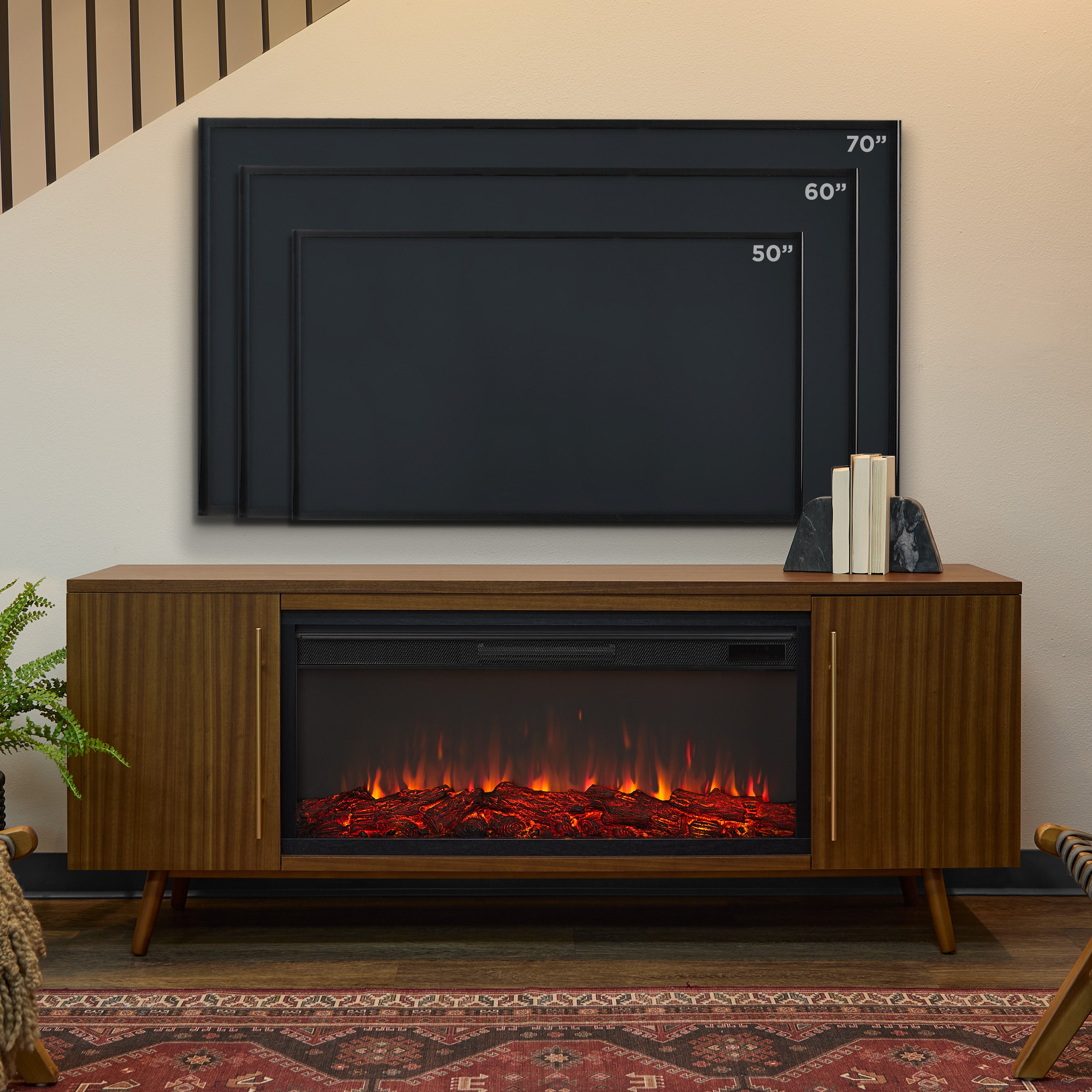 Morris Landscape Electric Fireplace TV Stand - Real Flame®