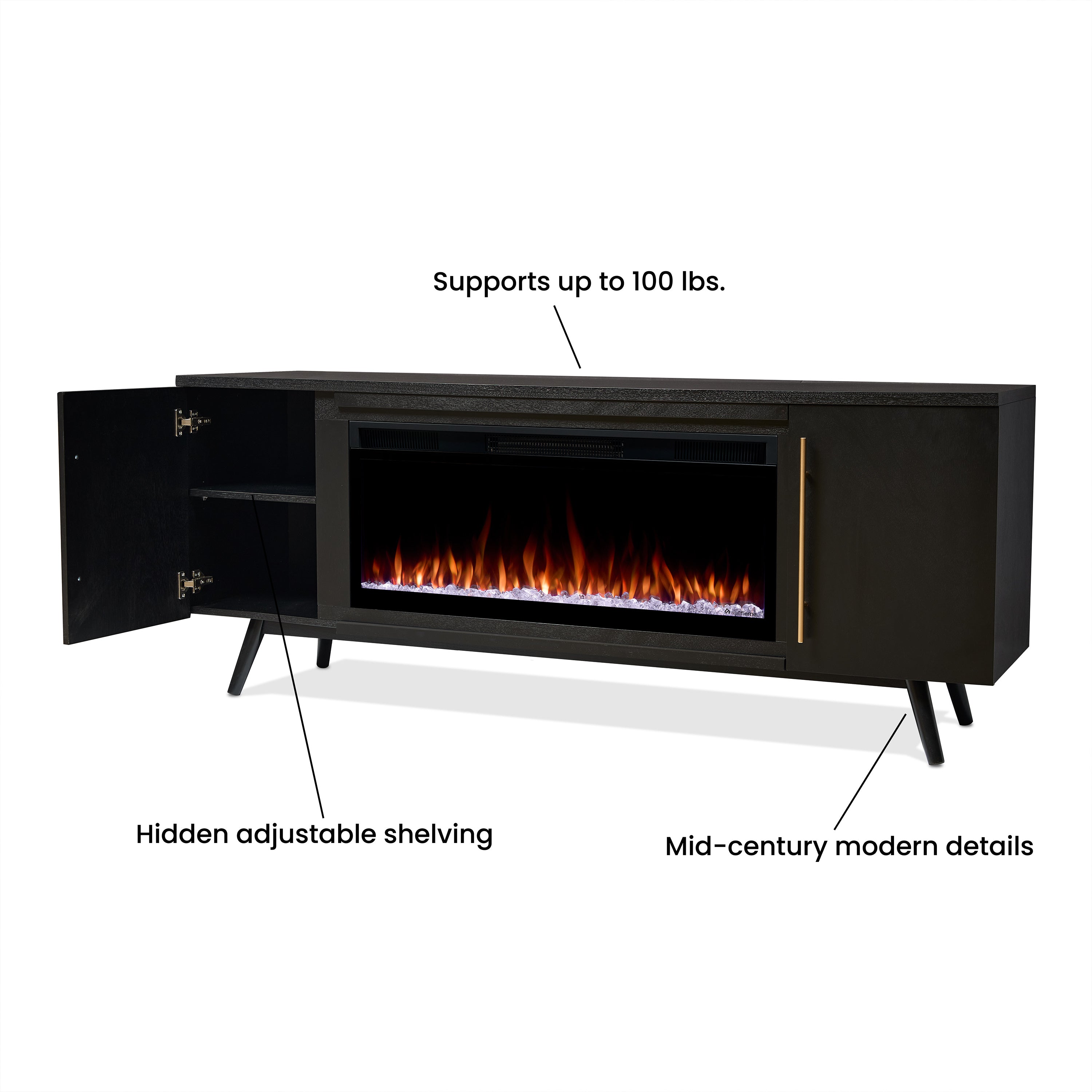 Morris SMART Landscape Electric Fireplace TV Stand