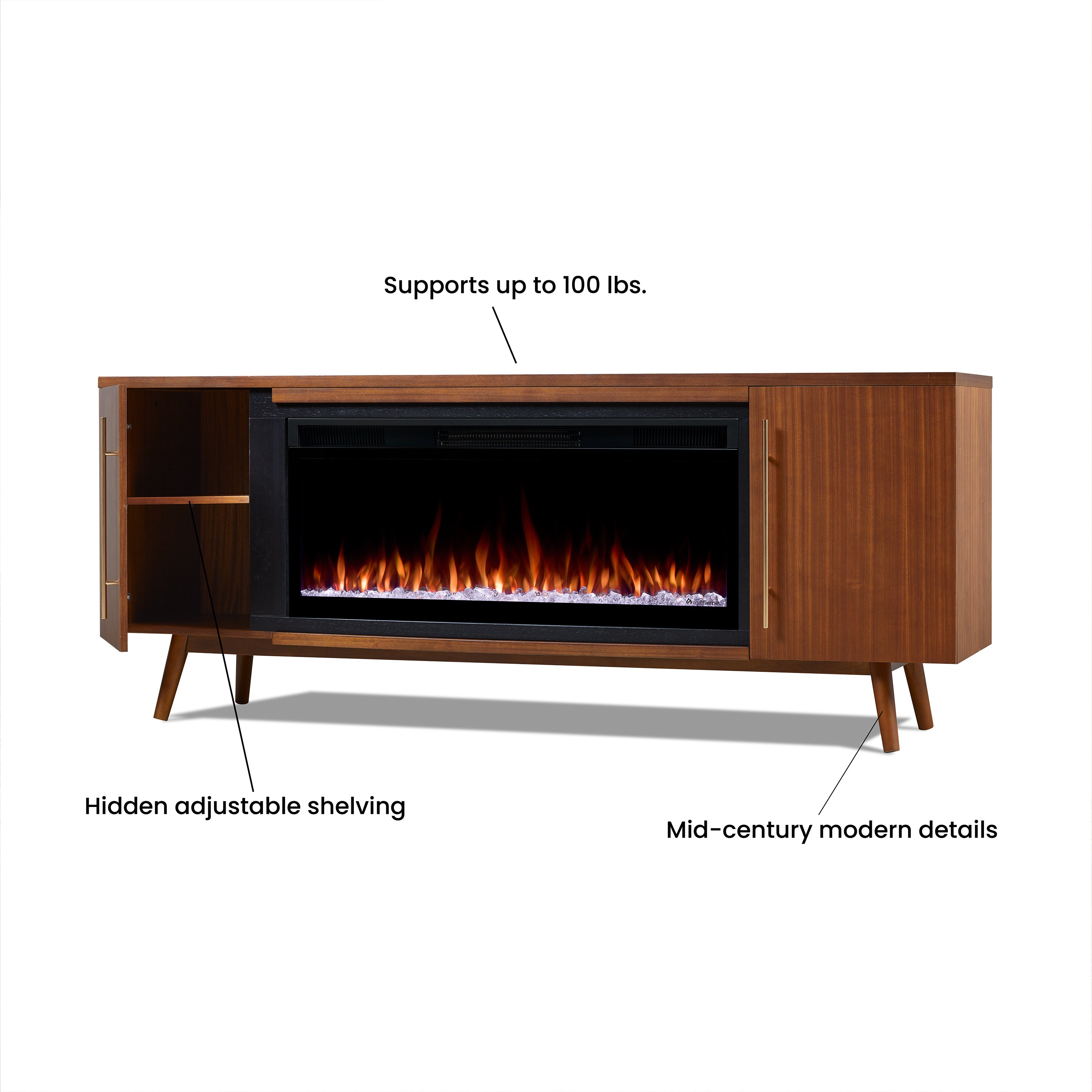 Morris SMART Landscape Electric Fireplace TV Stand