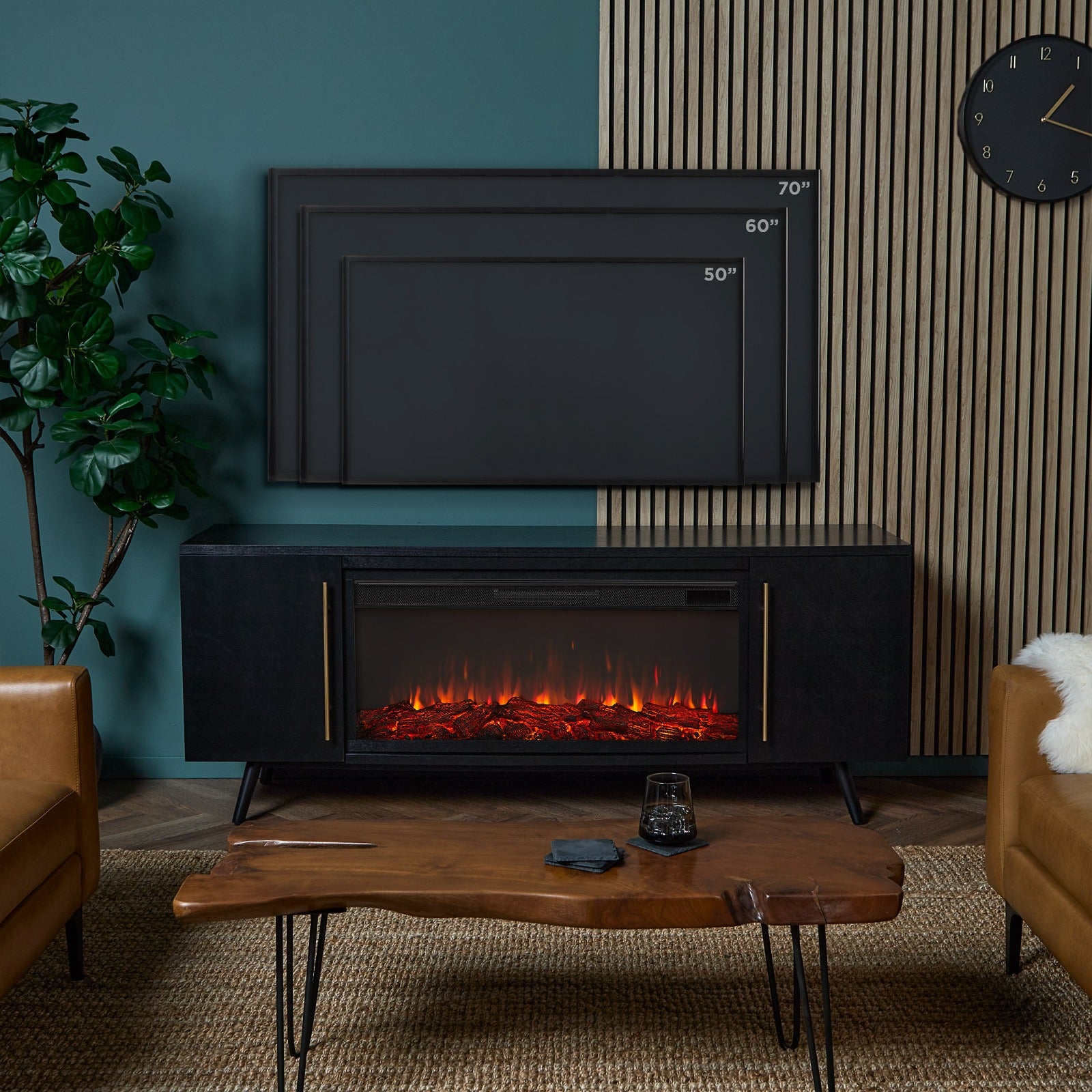 Morris Landscape Electric Fireplace TV Stand - Real Flame