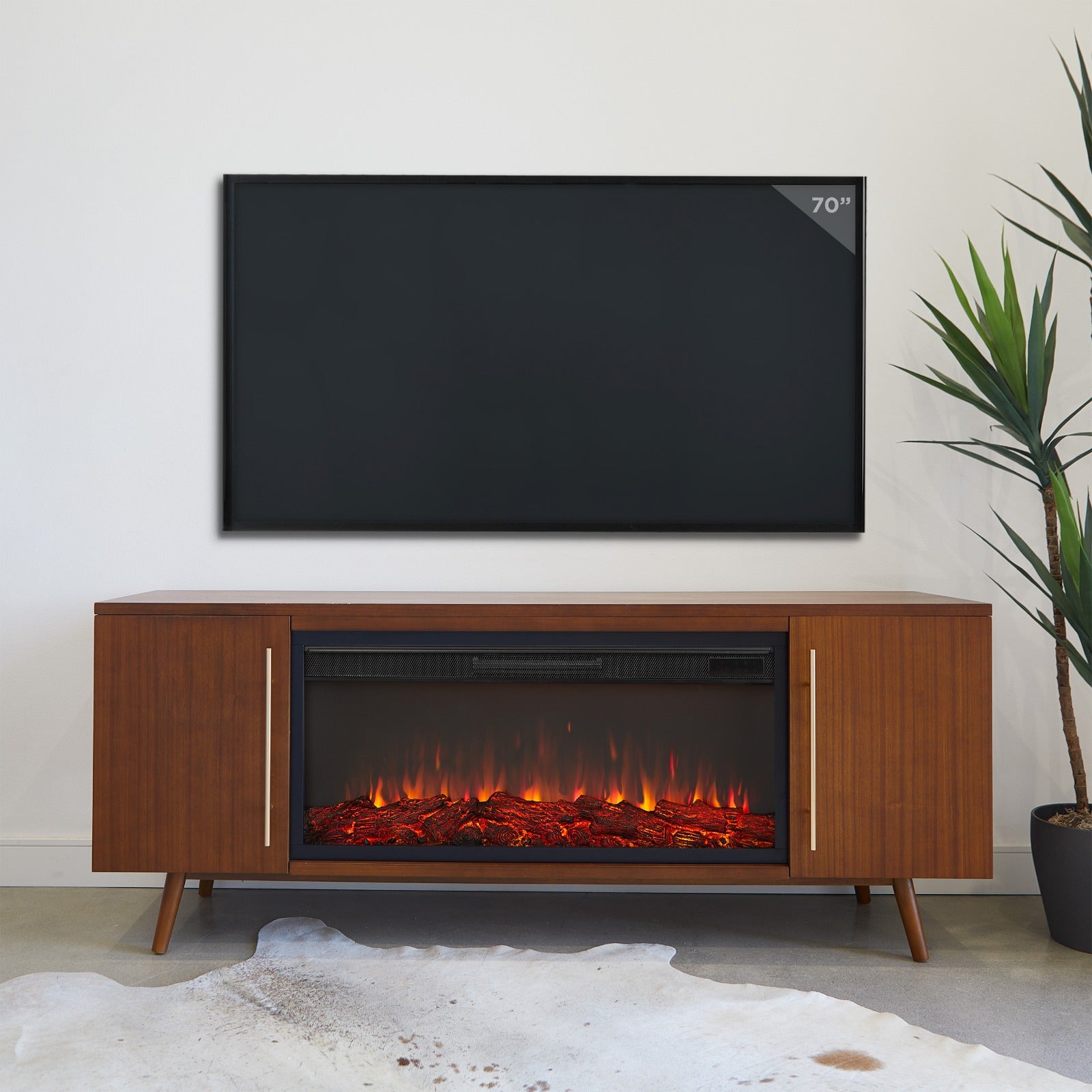 Morris Landscape Electric Fireplace TV Stand - Real Flame