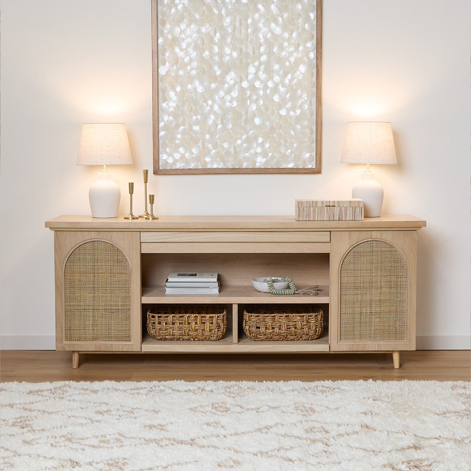 Dahlia TV Stand - Real Flame