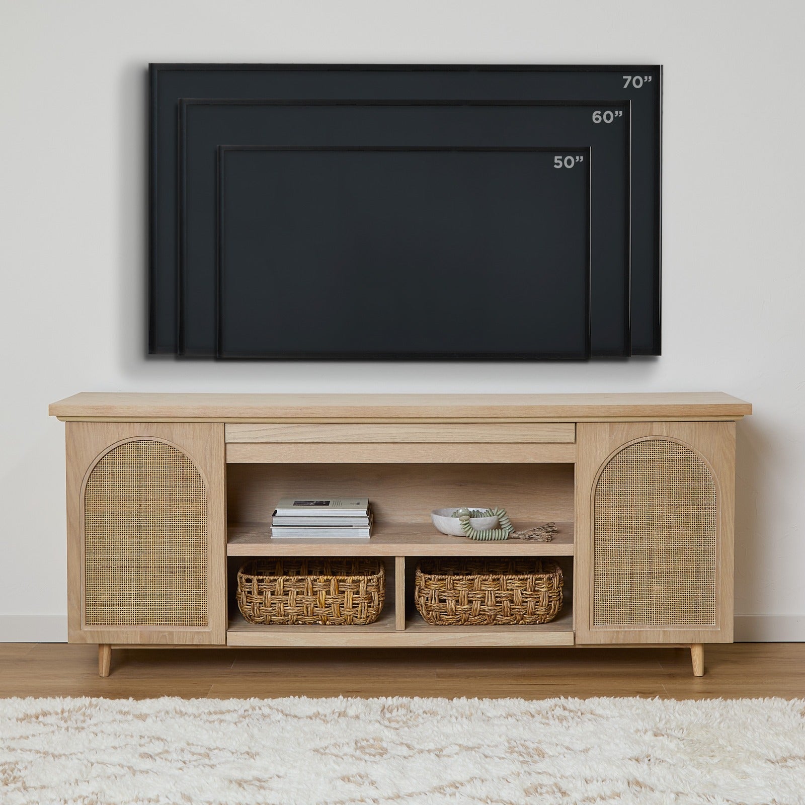 Dahlia TV Stand - Real Flame