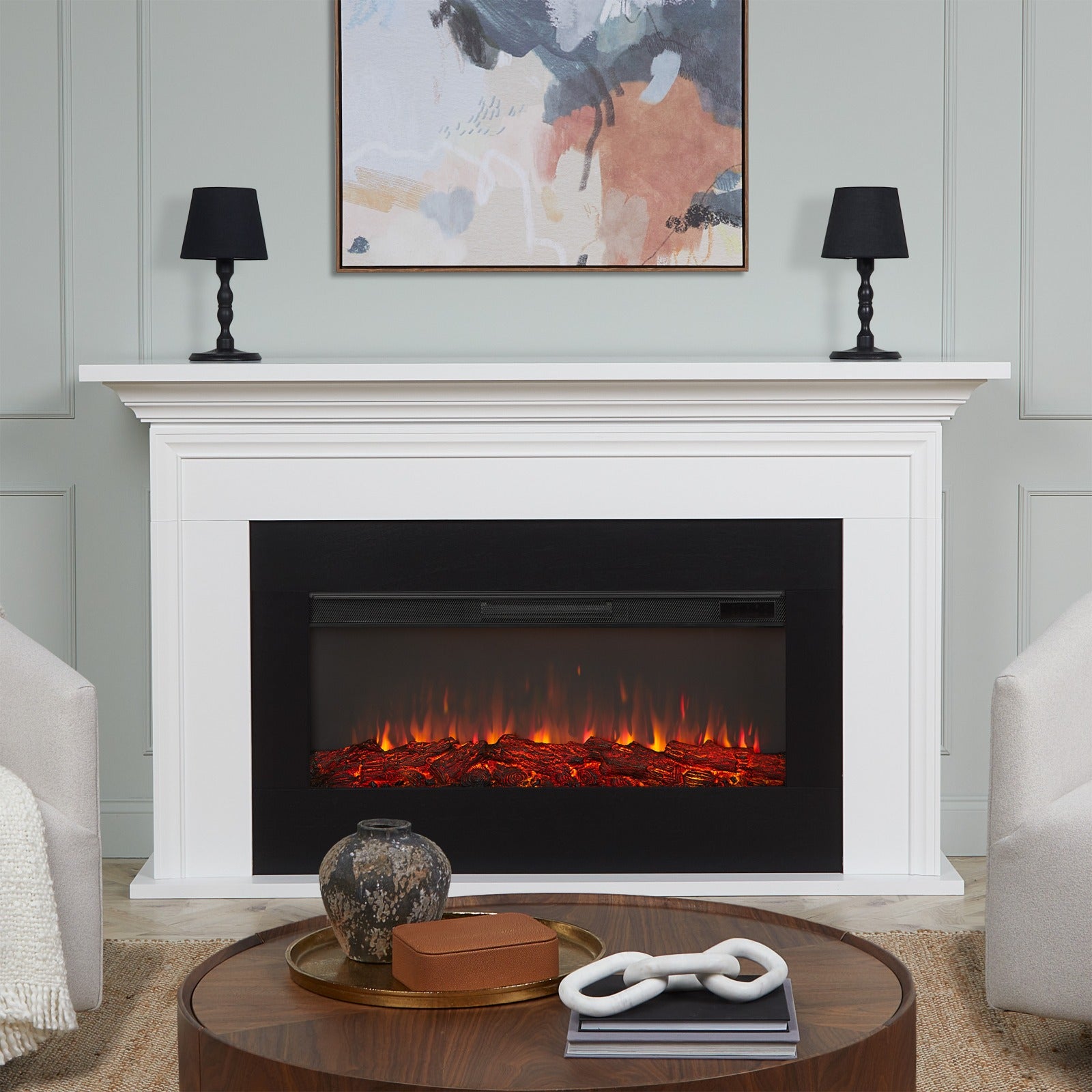 Cleo Landscape Electric Fireplace - Real Flame