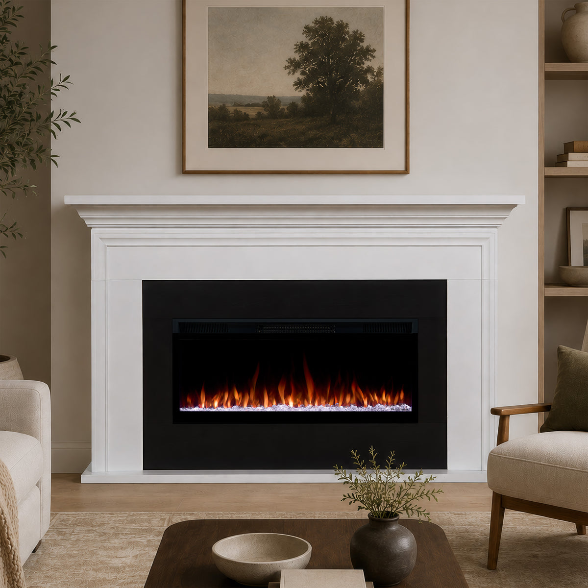 Cleo SMART Landscape Electric Fireplace - Real Flame