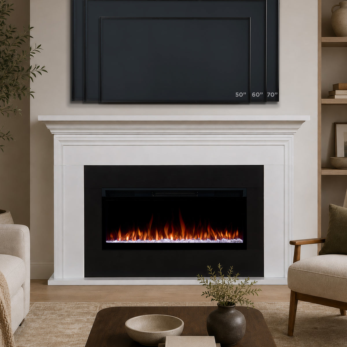 Cleo SMART Landscape Electric Fireplace - Real Flame