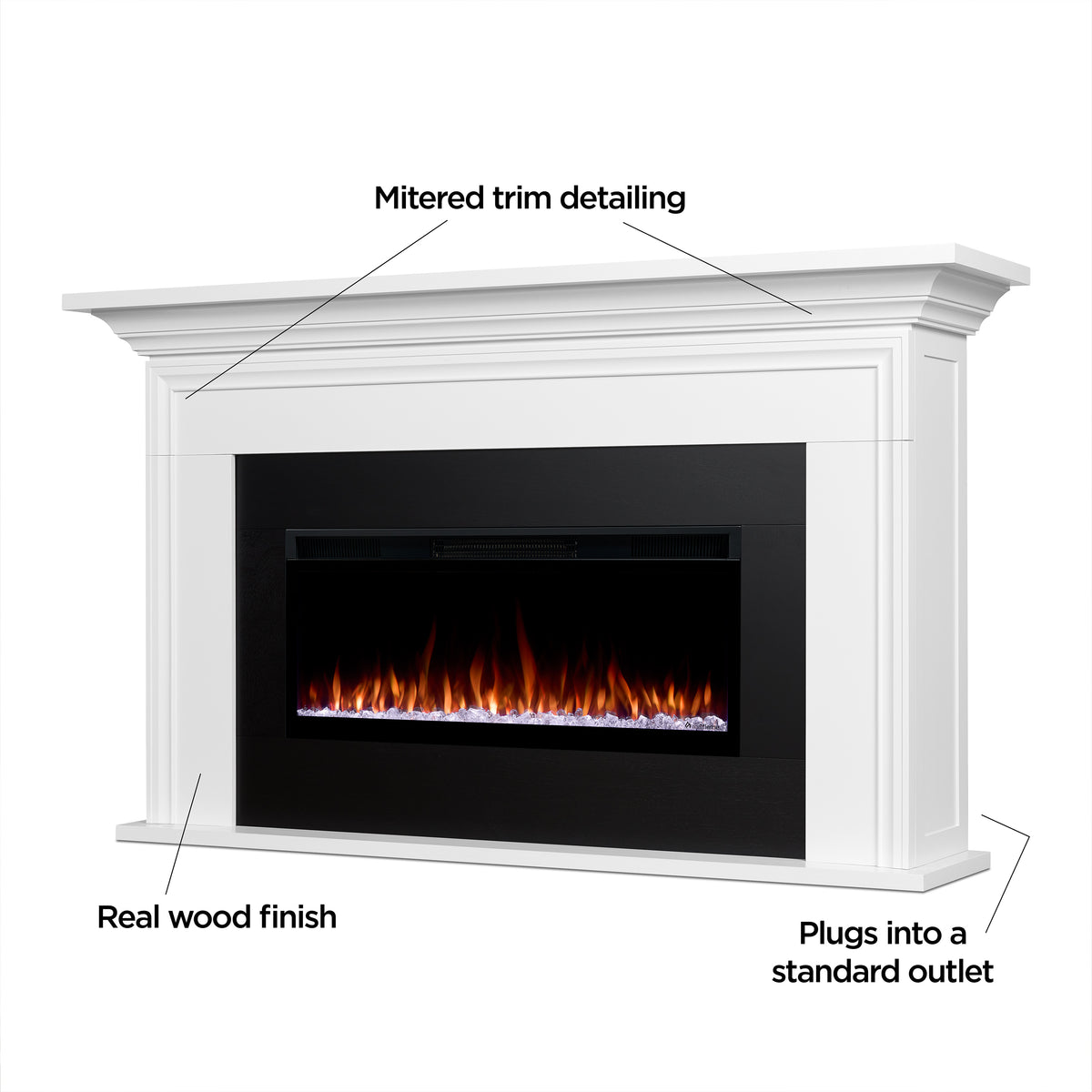 Cleo SMART Landscape Electric Fireplace - Real Flame