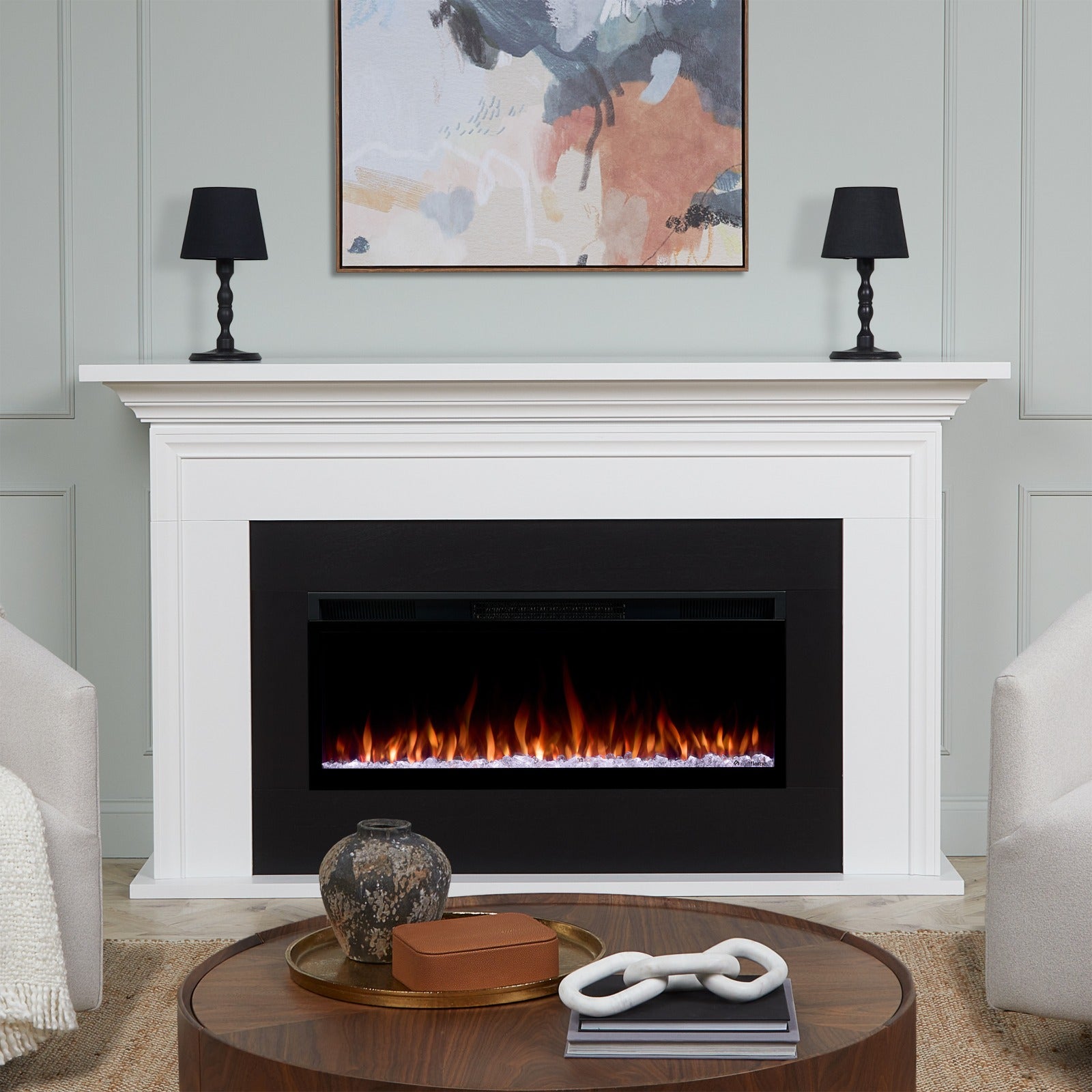 Cleo SMART Landscape Electric Fireplace - Real Flame