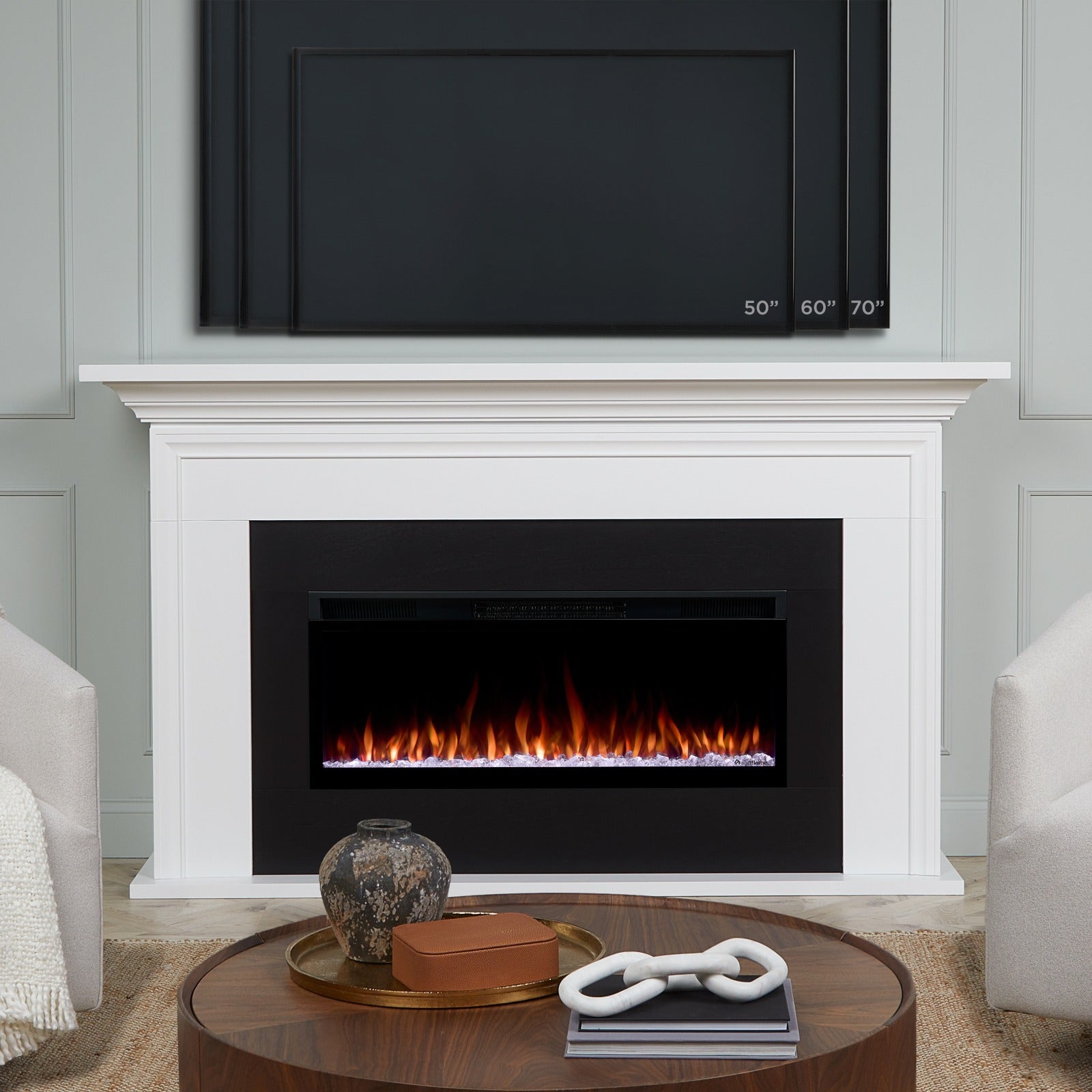 Cleo SMART Landscape Electric Fireplace - Real Flame