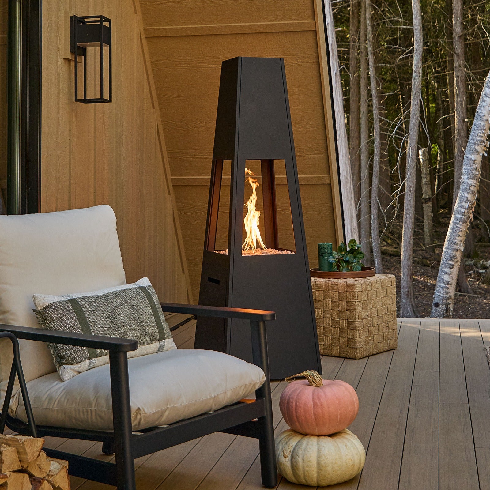 Ferro Chiminea With Hidden Propane Tank - Real Flame