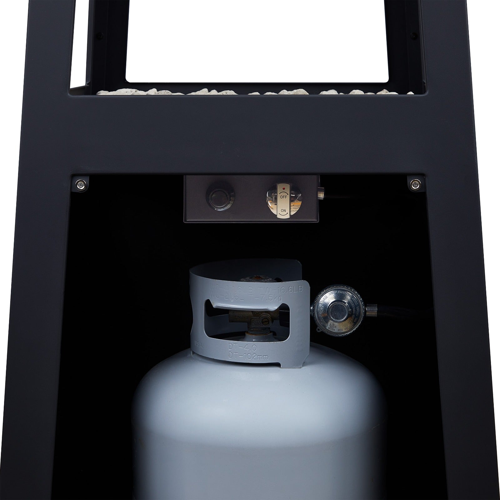 Ferro Chiminea With Hidden Propane Tank - Real Flame