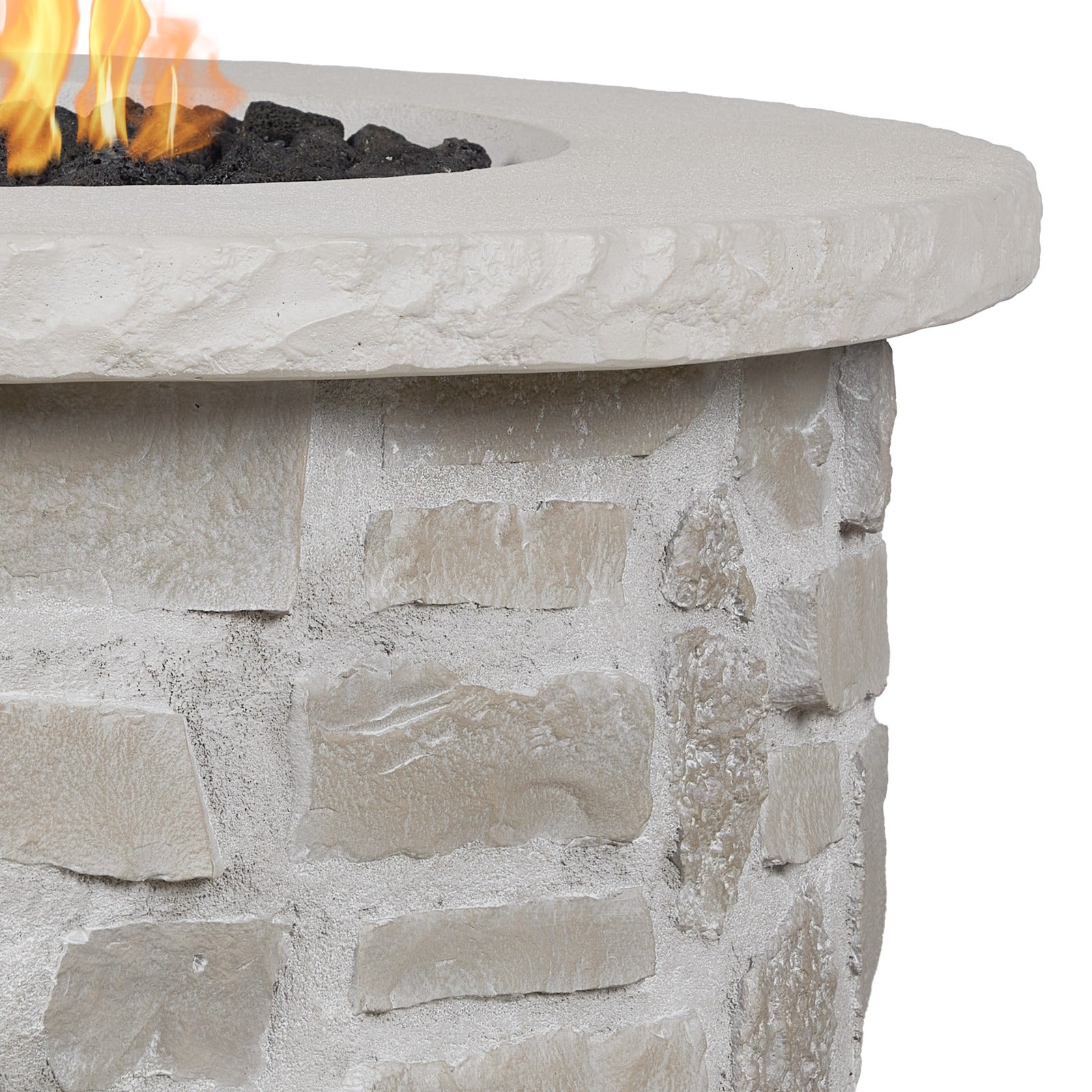 Scottsdale 40" Round Propane Fire Pit Table - Real Flame
