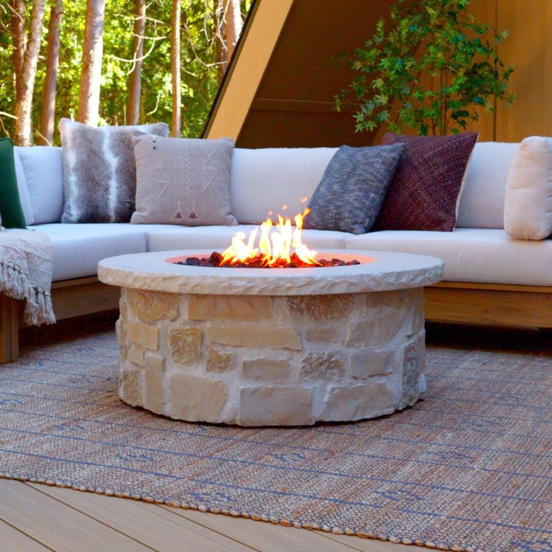 Scottsdale 40" Round Propane Fire Pit Table - Real Flame