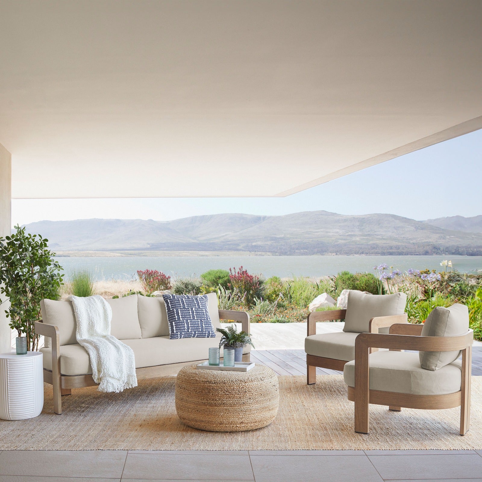Arlo Outdoor Chair With Sunbrella® Cushions - Real Flame