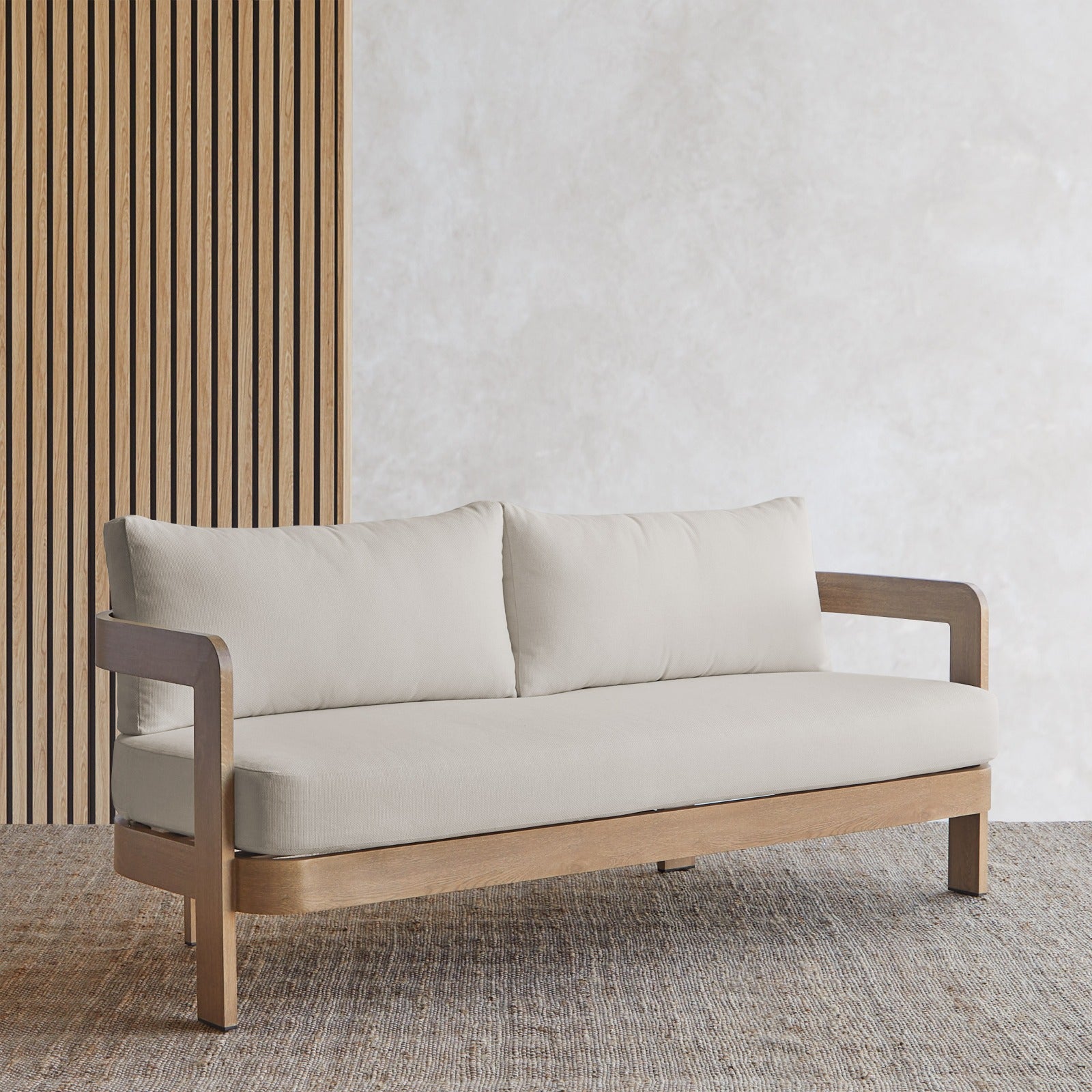 Arlo Outdoor Couch With Sunbrella® Cushions - Real Flame