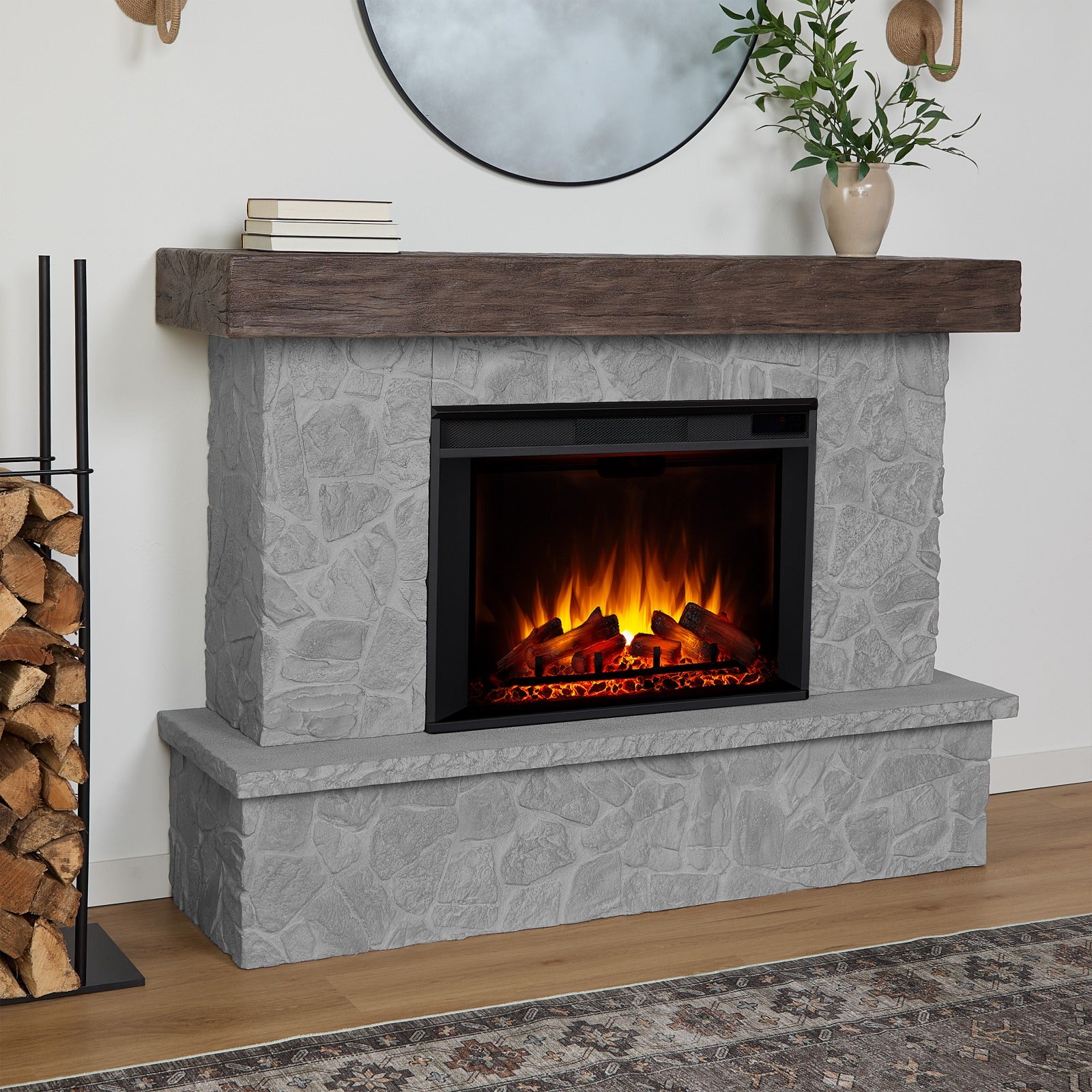 Odette Grand Electric Fireplace - Real Flame