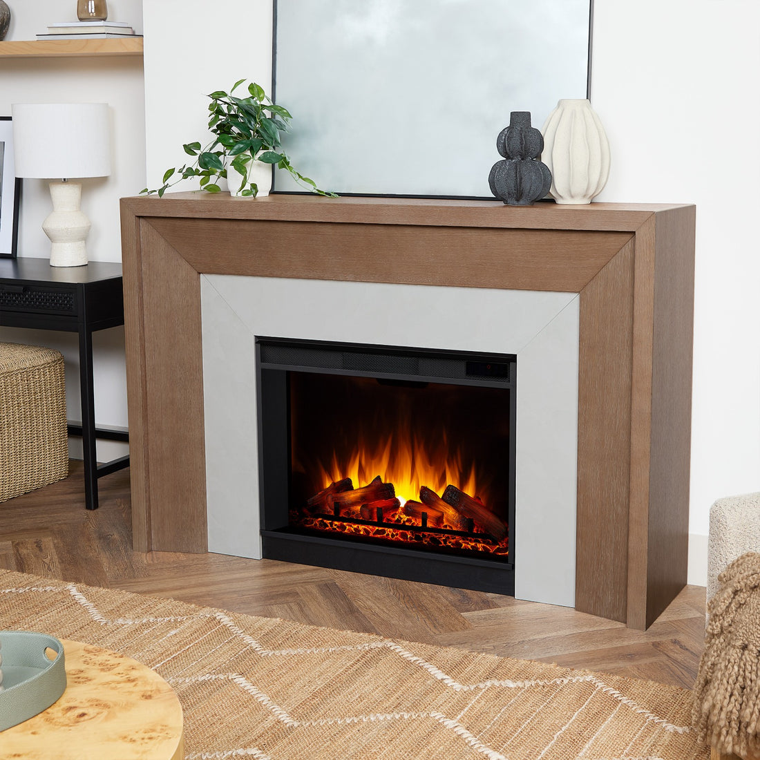 Brooks Grand Electric Fireplace - Real Flame
