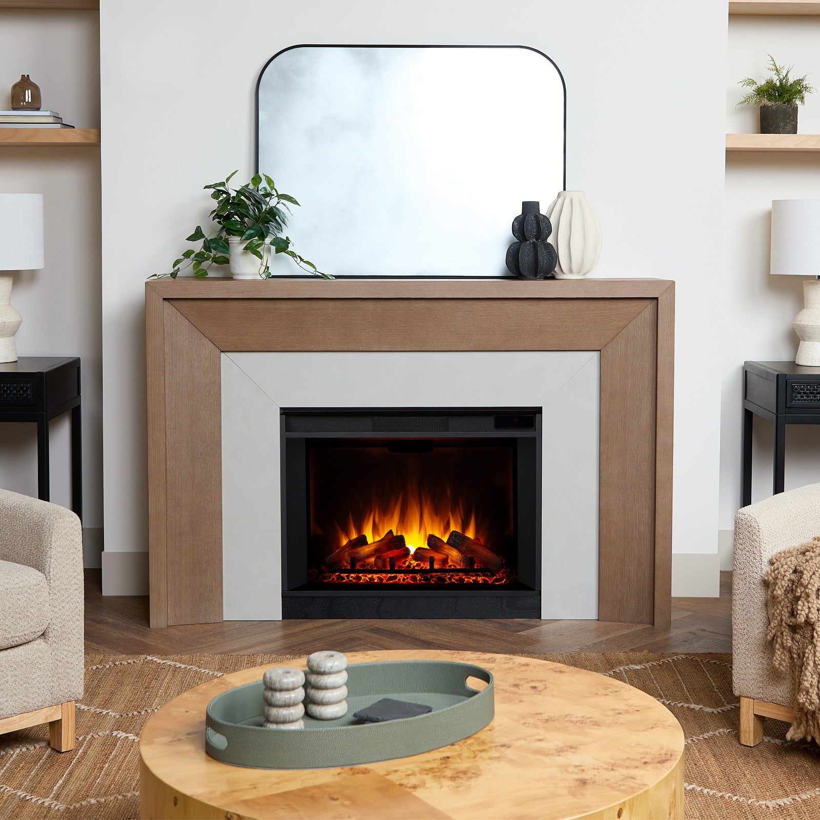 Brooks Grand Electric Fireplace - Real Flame