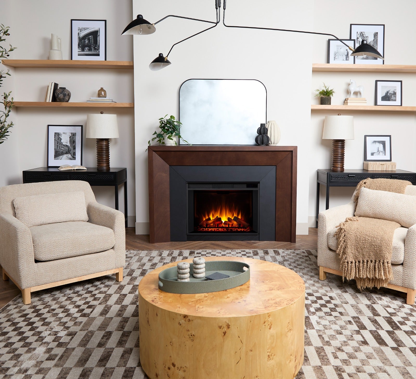 Brooks Grand Electric Fireplace - Real Flame