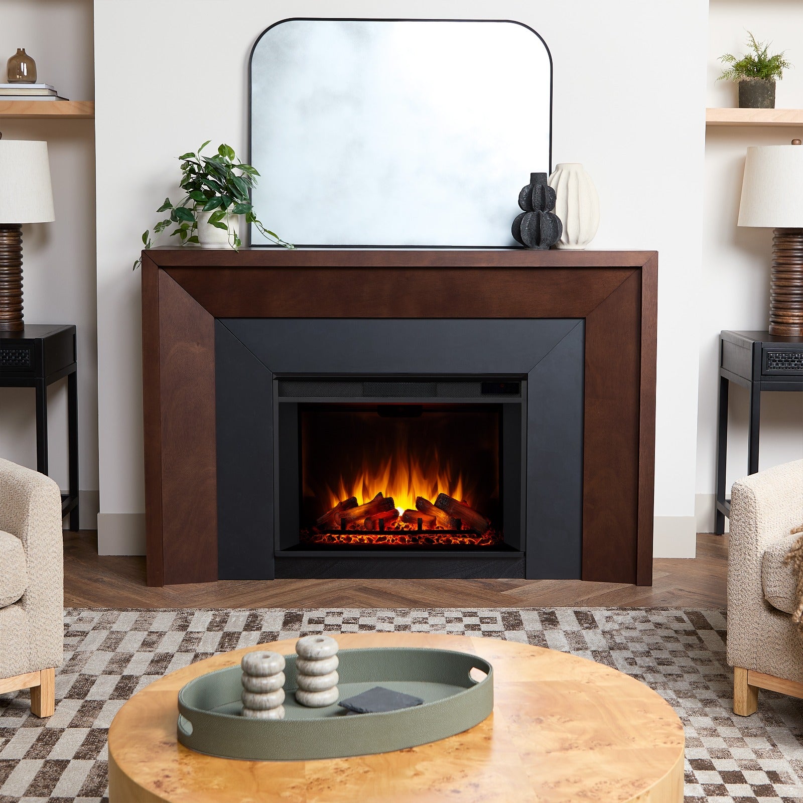 Brooks Grand Electric Fireplace - Real Flame