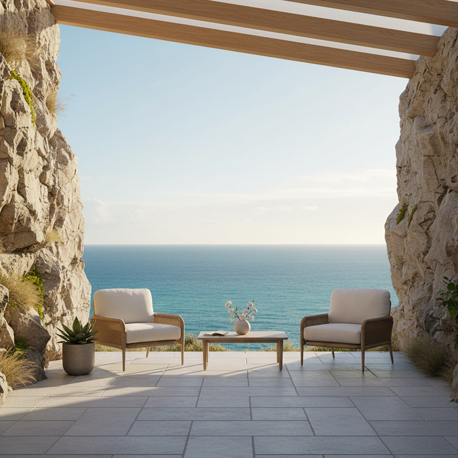 Morro Outdoor Chair With Sunbrella® Cushions - Real Flame