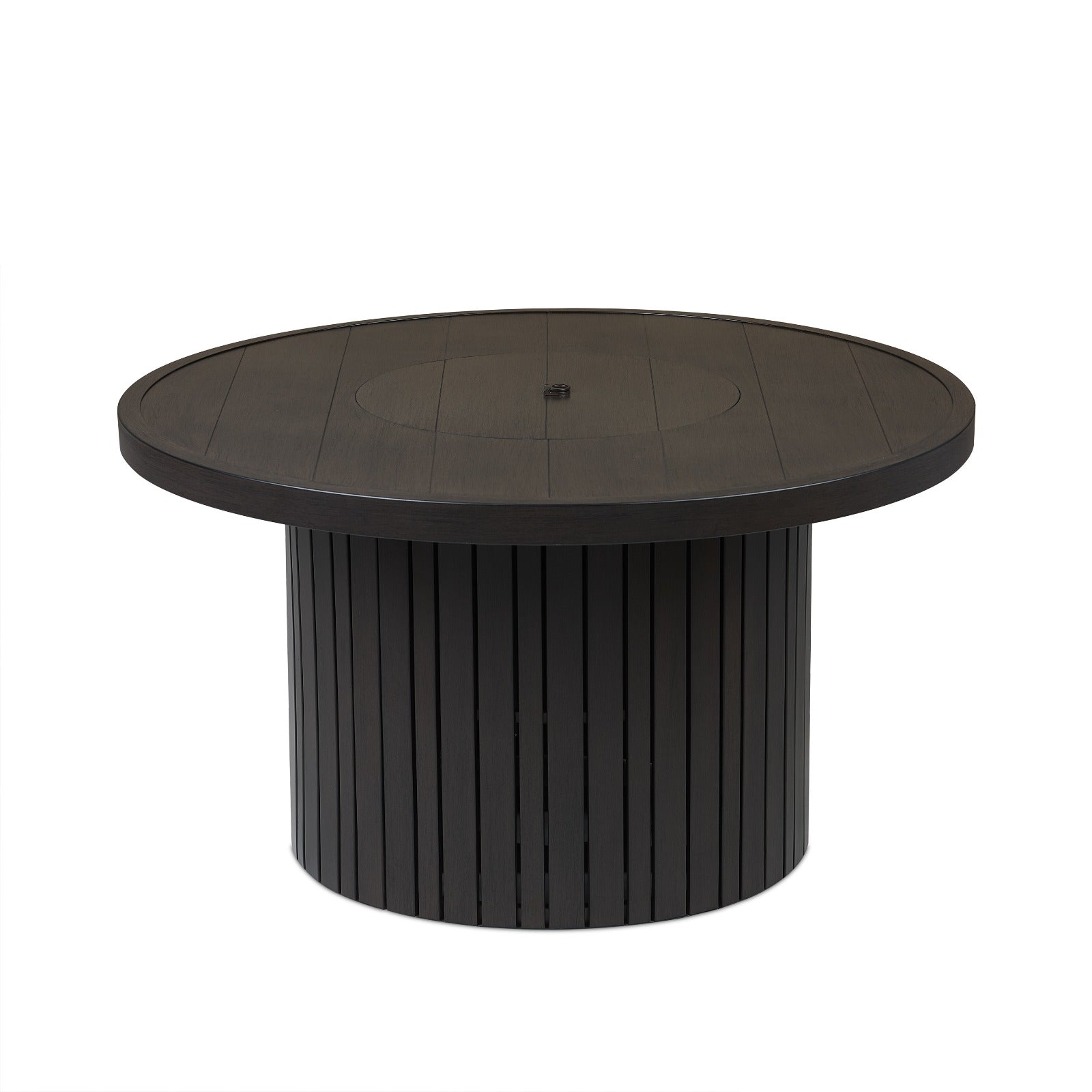 Calvin 44" Round Fire Pit Table With Hidden Propane Tank - Real Flame