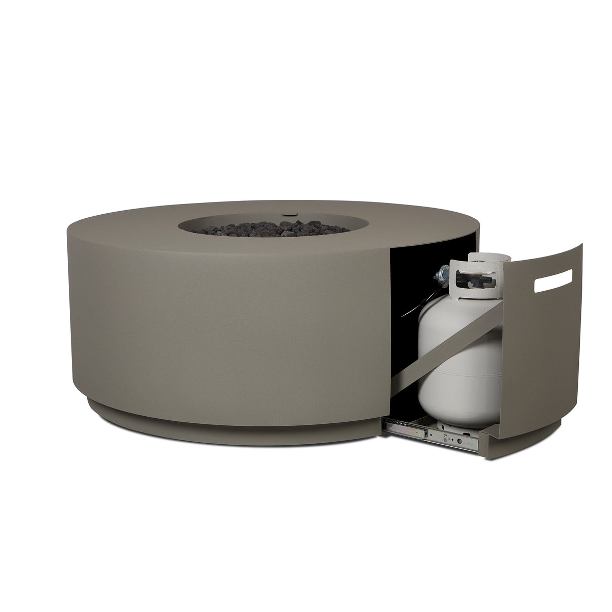 Neven 47" Round Fire Table with Hidden Propane Tank - Real Flame