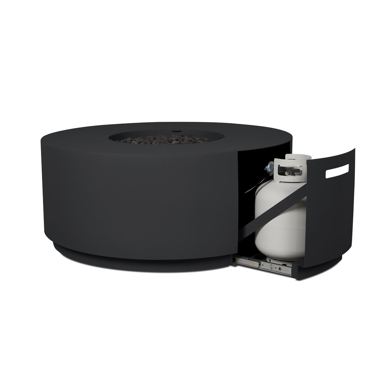Neven 47" Round Fire Table with Hidden Propane Tank - Real Flame