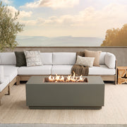 Neven 58" Rectangle Fire Table with Hidden Propane Tank - Real Flame