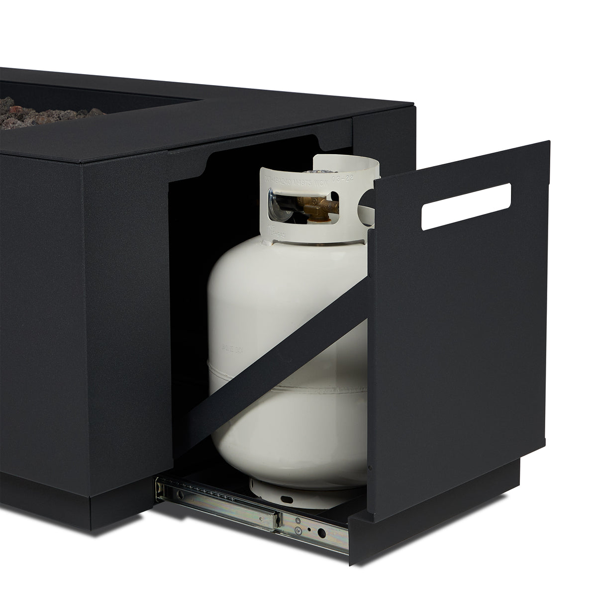 Neven 58" Rectangle Fire Table with Hidden Propane Tank - Real Flame