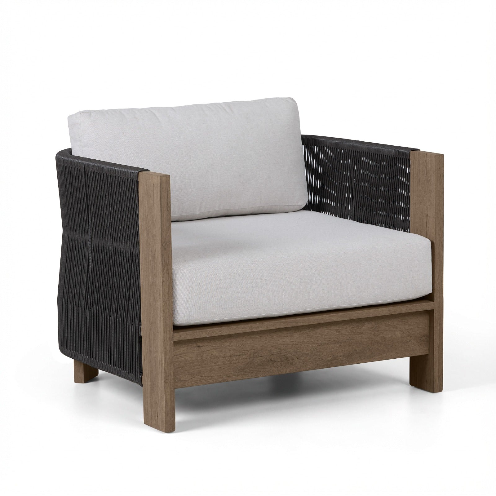 Stratton Outdoor Lounge Chair With Sunbrella® Cushions - Real Flame