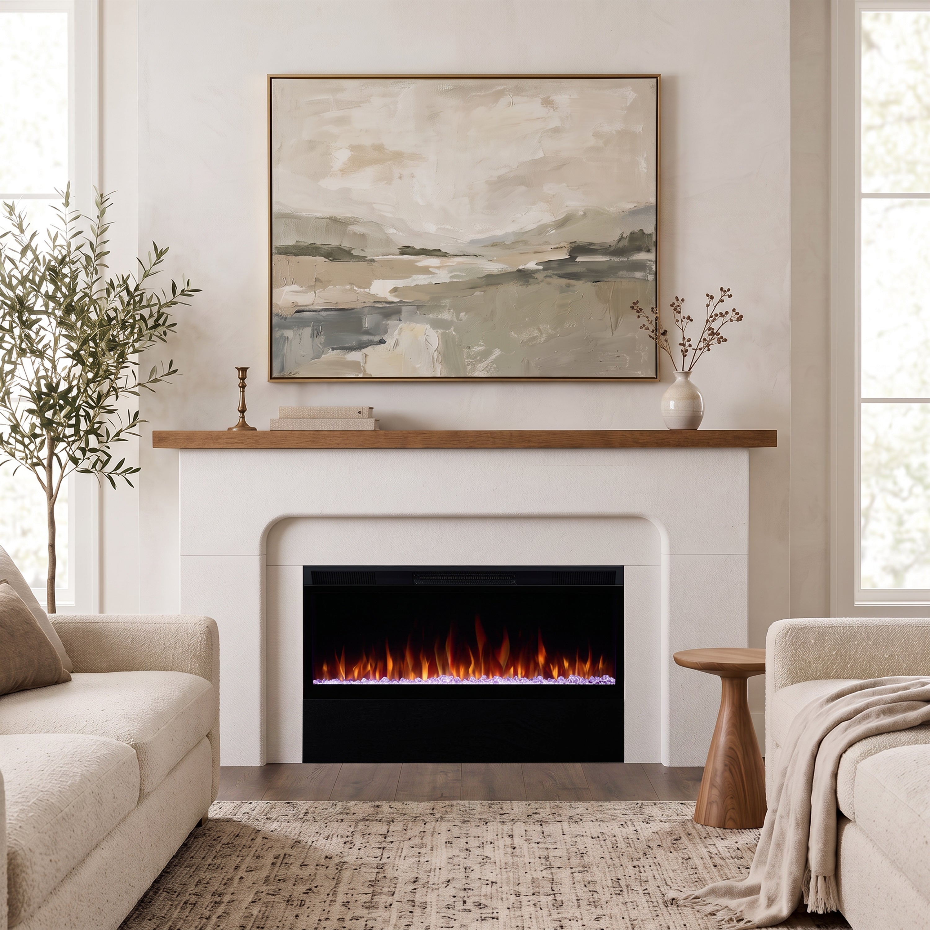 Helena Smart Landscape Electric Fireplace